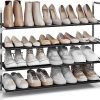 Amazon:$11.89 ($17.99)SONGMICS 4-Tier Shoe Rack with Shelves for Closet Entryway, Black ULSH054B01, 11'' x 38.8'' x 29.5'' inches