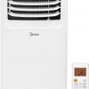 Amazon : $239.99 ($339.00)  Midea 8,000 BTU ASHRAE (5,300 BTU SACC) Portable Air Conditioner, Cools up to 175 Sq. Ft., with Dehumidifier & Fan mode, Easy- to-use Remote Control & Window Installation Kit Included