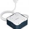 Amazon: $8.79 ($21.99) Flat Plug Power Strip, 5Ft Ultra Thin Flat Extension Cord, 8 Widely Outlets, 3 USB Ports(1 USB C)