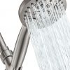Amazon:$9.99 ($19.99)TICONN 7-Function Shower Head with Handheld, High Pressure Shower Heads Set with Stainless Steel Hose & Adjustable Bracket Toolless (Brushed Nickel)