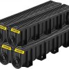 Amazon : $139.99 ($175.51)  VEVOR Trench Drain System, Channel Drain with Plastic Grate, 5.9x7.5-Inch HDPE Drainage Trench, Black Plastic Garage Floor Drain, 5x39 Trench Drain Grate, with 5 End Caps, for Garden, Driveway-5 Pack
