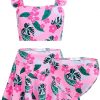 Amazon: $14.99 ($24.99) Girls Swimsuits 3Pcs Ruffles Bathing Suits Summer Floral Printing Beach Surf Tankini