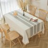 Amazon: $7.99 ($19.99) Square Linen Tablecloth Stain Resistant, Burlap Waterproof Table Cloth from