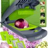Amazon :$23.99 ($32.99)Fullstar Vegetable Chopper - Spiralizer Vegetable Slicer - Onion Chopper with Container - Pro Food Chopper - Slicer Dicer Cutter - (4 in 1, Gray/Green)