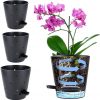 Amazon:$19.99 ($24.99)Self Watering Orchid Pots for Lazy People, 6in/6.5in/7in Sturdy Indoor Flower Pots with Air Circulation & Drainage Holes, Breathable Black Planter for Houseplants African Violet Succulents, 3 Pack