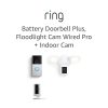 Amazon :$319.99 ($489.97)Ring Indoor Cam (2nd Gen) | latest generation, 2023 release | 1080p HD Video & Color Night Vision bundle with Ring Battery Doorbell Plus | Head-to-Toe HD+ Video (2023 release) and Ring Floodlight Cam Wired Pro with Bird's Eye View and 3D Motion D