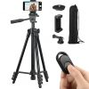 Amazon:$8.49 ($16.99)Camera Mount Phone Tripod Stand: 51-Inch 130cm Lightweight Travel Tripod for iPhone with Remote & Phone Holder & GoPro Adapter Compatible with iPhone & Android Cell Phone | Matte Black