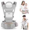 Amazon:$26.39 ($65.99)Baby Carrier with Hip Seat,Ergonomic M Position 6in1 Baby Carrier Newborn to Toddler,Head Support and Breathable Mesh Newborn Carrier,Adjustable Baby Holder Carrier for Dad&Mom-Grey