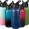Amazon:$9.99 ($24.99)Water Bottle Insulated 32oz Straw Lid, Leak Proof, Vacuum Insulated,Stainless Steel Water Bottle Wide Mouth for Sports, Gym or Office, BPA-Free Keep Cold 24H Hot 12H (Navy)