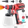 Amazon:$24.99 ($49.99)AOBEN Paint Sprayer,750w Hvlp Spray Gun with 4 Nozzles,Electric Paint Gun with 1200ml Container,Spray Paint Gun for Furniture, Cabinets, Fence, Garden Chairs, Walls, DIY Projects(Red)