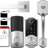 Amazon:$65.99 ($329.99)Smart Front Door Lock Set: SMONET Keyless Entry Door Lock with Handle, Smart Front Door Handle Set, Fingerprint Smart Deadbolt Bluetooth Electronic Digital Keypad Lock, Auto Lock, Alexa Lock Silver