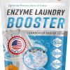 Amazon:$12.99 ($26.99)Enzyme Laundry Booster Odor Remover - 2 lbs Unscented Enzymatic Clothes Stain Cleaner Powder, Natural Deodorizer with Bio Active Enzymes, Detergent Additive Eliminator for Sweat, Oil, Blood - 64 Loads