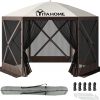 Amazon:$111.99 ($159.99)YITAHOME 11.5x11.5ft Camping Gazebo, Portable Pop Up Canopy Outdoor Screen Tent 6 Sided with Mesh Windows and Carry Bag for Camping, Picnic, Backyard Party Outside Activities, Brown