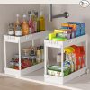 Amazon:$13.99 ($27.99)Fowooyeen Bathroom Organizer 2 Pack Bathtub Trays Cabinet Counter Organization Under Sink Storage for Bathroom and Kitchen White