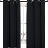 Amazon:$13.08 ($27.02)NICETOWN Halloween Pitch Black Solid Thermal Insulated Grommet Blackout Curtains/Drapes for Bedroom Window (2 Panels, 42 inches Wide by 63 inches Long, Black)