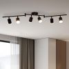 Amazon: $22.49 ($49.99) Track Lighting Fixtures Ceiling, 6 Light Track Lighting Black, LED Track Light Kit