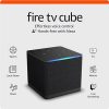 Amazon : $114.99 ($139.99)  Amazon Fire TV Cube, Hands-free 4K ultra HD streaming device, free and live TV without satellite or cable, Wi-Fi 6E support