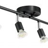 Amazon : $14.99 ($29.99) VEVOR 4-Light LED Track Lighting Kit, Ceiling Spot Light with Rotatable Light Arms and Heads, 24.8'' Track Lighting Fixture, Included 4 GU10 3000K Bulbs for Indoors Exhibition, Kitchen, Living Room