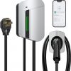 Amazon : $155.99 ($359.99) Level 2 EV Charger Up to 48A Current 25ft Wall Electric Vehicle Charging with App Control, Set Current, Schedule Charging, RFID Unlocking, NEMA 14-50 Plug, Electric Car Charger Fit for J1772 EVs