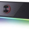 Amazon : $24.78 ($34.99)  Redragon GS560 RGB Desktop Soundbar, 2.0 Channel Computer Speaker with Dynamic Lighting Bar Audio-Light Sync/Display, Touch-Control Backlit with Volume Knob, USB Powered w/ 3.5mm Cable