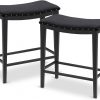 Amazon: $32.69 ($108.99) Black Bar Stools Set of 2 Counter Height 24 Inches Backless Barstools for Kitchen Counter Modern