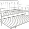 Amazon : $229.59 ($304.00)   Novogratz Bright Pop Twin Metal Daybed and Trundle, Stylish & Multifunctional, Built-in Casters, White