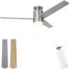 Amazon : $95.99 ($132.99)  Flybull Ceiling Fans with Lights Flush Mount, 52 Inch Modern Brushed Nickel Ceiling Fan with Light and Remote Control - 3 Blades Indoor Outdoor Ceiling Fan Low Profile for Patio Farmhouse Bedroom