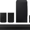 Amazon : $1399.27 ($1997.99) SAMSUNG Q990D 11.1.4ch Soundbar w/Wireless Dolby Atmos Audio, Rear Speaker Included, Q-Symphony, SpaceFit Sound Pro, Adaptive Sound, Game Mode Pro with Alexa Built-in, HW-Q990D/ZA (Newest Model)