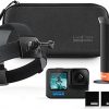 Amazon :$399.00 ($499.99)GoPro HERO12 Black + Accessories Bundle, Includes Handler + Head Strap 2.0 + Enduro Battery + Carrying Case
