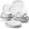 Amazon: $37.99 ($75.99) Dinnerware Sets, 24-Piece Porcelain Square Dishes, Gray White Modern Dish Set for 6