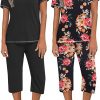 Amazon: $17.14 ($39.88) 2 Pack Women’s Sleepwear Capri Pajama Sets Short Sleeve Two-Piece Pjs V Neck Tops & Capri Pants