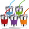 Amazon: $16.19 ($26.99) Kids Cups with Straws and Lids, 16oz 5 Pack Stainless Steel Tumblers
