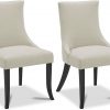 Amazon : $309.99 ($349.99) CHITA Farmhouse High Back Dining Chairs,Fabric Modern Upholstered Chairs, Dining Room Chairs Set of 2,Linen