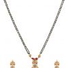 Amazon: $22.04 ($24.49) Antique Gold Plated Falgu Mangalsuthra Necklace set w/ Floral Design – Indian Jewelry Set for Women