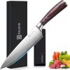 Amazon : $23.79 ($33.99) PAUDIN Chef Knife, 8 Inch High Carbon Stainless Steel Sharp Kitchen Knife with Ergonomic Handle, Gift Box for Family & Restaurant