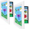 Amazon : $12.54 ($25.09) Kids Artwork Frames Changeable, Kids Art Frame,2 Pack Artwork Frames for Kids Art, Front Loading Art Frame Holds Art Display 150 Pieces (WHITE)