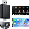 Amazon : $35.99 ($59.99)  2024 Upgrade 2 in 1 Wireless CarPlay Adapter Android Auto Wireless Adapter Box, Car Dongle Converts Wired to Wireless for Factory Wired CarPlay Cars from 2016, Type-C/USB, Plug & Play