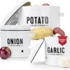 Amazon:  $19.99 ($42.99) 3Pk Potato Storage For Pantry, Canister Sets for the Kitchen Counter, Garlic Keeper For Counter
