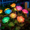 Amazon:  $11.99 ($29.99) 4Pack Solar Garden Lights, 7 Color Changing Rose Solar Lights Outdoor Garden Decor