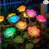 Amazon : $11.99 ($29.99) 4Pack Solar Garden Lights, AHAORIGIN 7 Color Changing Rose Solar Lights Outdoor Garden Decor with 20 Blooming Flowers, Waterproof Solar Powered Outdoor Lights for Outside Yard Patio Garden Decorations
