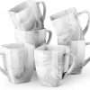 Amazon: $14.39 ($35.99) Coffee Mugs Set, 12 OZ Porcelain Square Mugs Set of 6, Marble Tea Cups Mugs with Handle