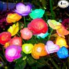 Amazon :$11.99 ($29.99)4Pack Solar Garden Lights, AHAORIGIN 7 Color Changing Rose Solar Lights Outdoor Garden Decor with 20 Blooming Flowers, Waterproof Solar Powered Outdoor Lights for Outside Yard Patio Garden Decorations