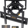 Amazon:$23.99 ($59.99)Perlegear Full Motion TV Wall Mount for 32-65 Inch TVs up to 99 lbs, Adjustable Pre-Assembled TV Wall Mount, Tool-Free Tilt, Swivel, & Extension, Fits 12''/16'' Wood Studs, Max VESA 400x400mm, PGMF21