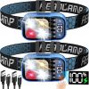 Amazon: $5.19 ($23.99) Headlamp Rechargeable, 2Pcs Flashlight 1500 Lumen Head Lamp Bright LED