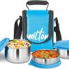 Amazon: $11.39 ($17.99) Indian Branded Stainless Steel Lunch Box, Set of 3, 200 ml, 320 ml, 500 ml, Cyan | Leak Proof