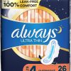 Amazon: $6.29 ($21.00) Branded Ultra Thin Pads for Women, Size 4 Overnight Absorbency, Unscented with Wings, 26 Count