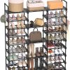 Amazon : $30.79 ($43.99) TIMEBAL 9 Tiers Shoe Rack Storage Organizer Shoe Shelf Organizer for Entryway Holds 50-55 Pairs Shoe and Boots, Stackable Shoe Cabinet Shoe Rack Organizer Large Shoe Shelf for Closet Bedroom Hallway