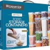 Amazon : $19.75 ($32.95) Storeganize Airtight Food Storage Containers With Lids 14pc, Kitchen Storage Containers WITH INGENIOUSLY DESIGNED LIDS, Tall Pasta Kitchen Canisters & Pantry Organizers and Storage
