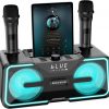 Amazon: $39.99 ($114.99) Karaoke Machine for Adults Kids with 2 UHF Wireless Microphones, Portable Bluetooth Singing PA Speaker System