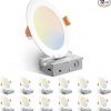 Amazon:$59.49 ($99.99)Amico 12 Pack 6 Inch 5CCT Ultra-Thin LED Recessed Ceiling Light with Junction Box, 1050LM Brightness, Dimmable Canless Wafer Downlight, 12W, ETL&FCC